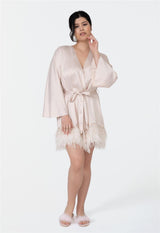 Pantoufle avec plumes