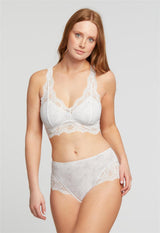 Bralette Belle Époque en dentelle avec dos en T