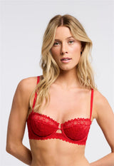 Soutien-gorge balconette en dentelle avec trou de serrure Lacy