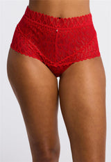 Culotte taille haute en dentelle Lacy