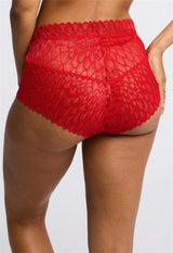 Culotte taille haute en dentelle Lacy