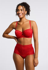 Culotte taille haute en dentelle Lacy
