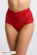 Culotte taille haute en dentelle Lacy