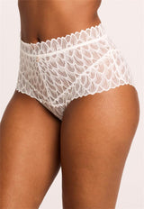 Culotte taille haute en dentelle Lacy