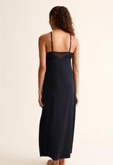 Chemise de nuit longue à col montant Parisian Nights