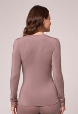 BodyBliss Long Sleeve V-Neck Top