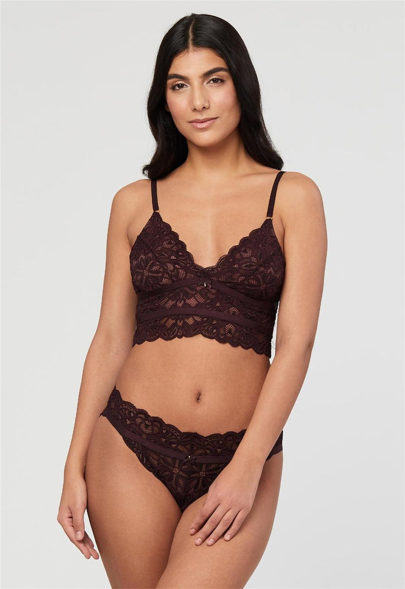 Longline Bralette & Brazilian Panty Set