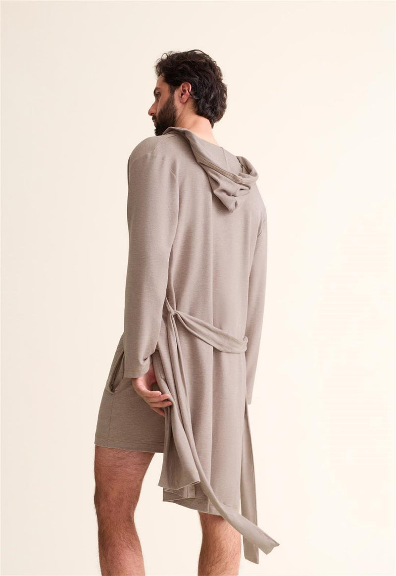 Peignoir à capuche boyfriend