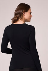 BodyBliss Long Sleeve V-Neck Top