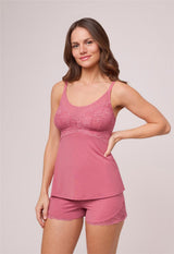 Ensemble short et camisole avec soutien de la poitrine