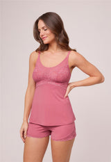 Ensemble short et camisole avec soutien de la poitrine
