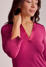 V-Neck Nightshirt 3/4 Sleeve