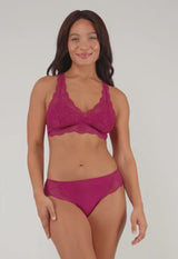 Bralette Belle Époque en dentelle avec dos en T